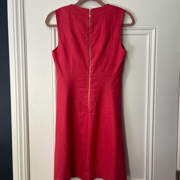 Kate Spade Pink Linen Cabochon Embellished Dress - Picture 3 of 13